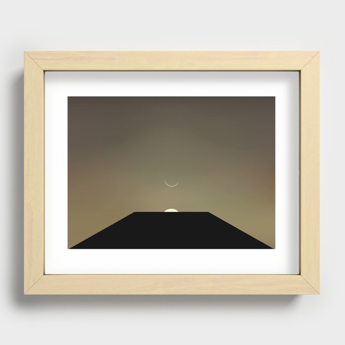 2001 Space Odyssey Minimal Dawn of Man Monolith Alignment Recessed Framed Print