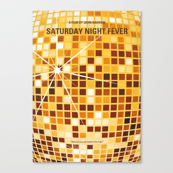 No074 My saturday night fever minimal movie poster Canvas Print