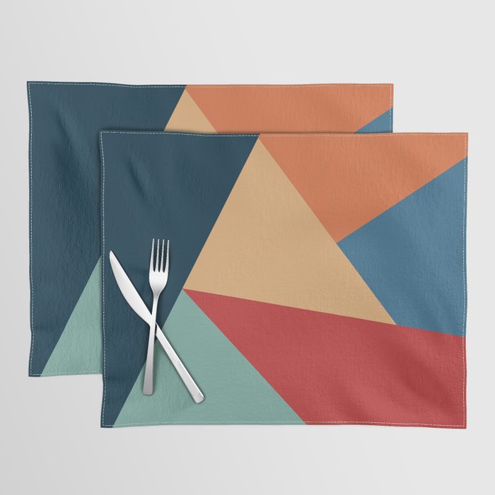 Colorful geometric shapes 5 Placemat