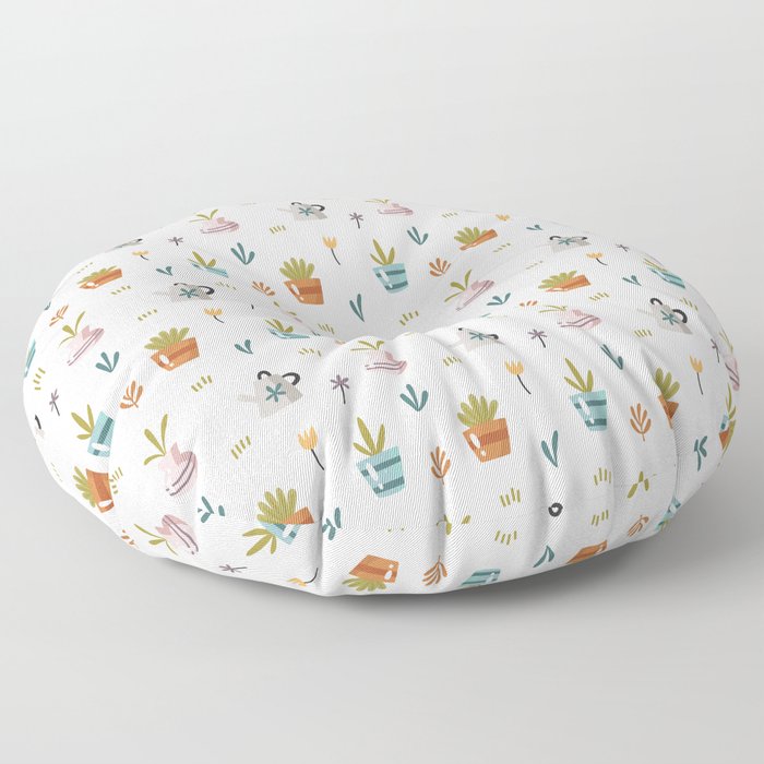 Potted Plants Pattern Floor Pillow