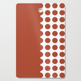 Elegant Dots Polka Dots Circles Spots Burnt Orange White Cutting Board