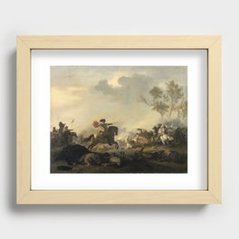 Cavalry Attack, Jan van Huchtenburg, 1680 - 1700 Recessed Framed Print