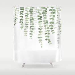 Eucalyptus Watercolor Shower Curtain