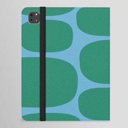 Modernist Spots 254 Green and Blue iPad Folio Case