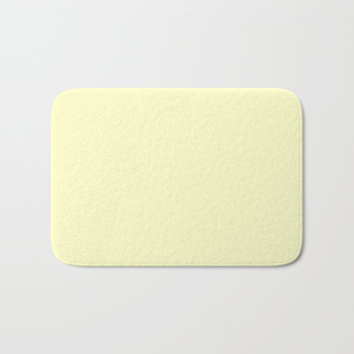Simply Pale Yellow Bath Mat by Simple Luxe by Nature Magick Society6