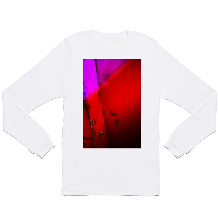 Purple,Red and Black Long Sleeve T Shirt
