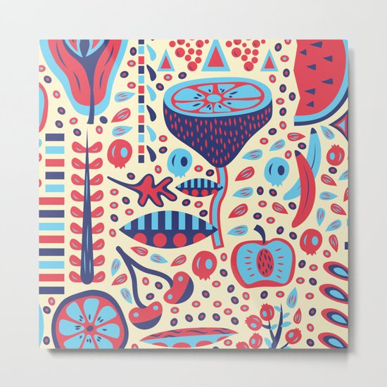FRUIT PATTERNS Metal Print