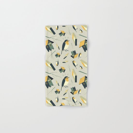 Flying Birdhouse (Pattern) Hand & Bath Towel