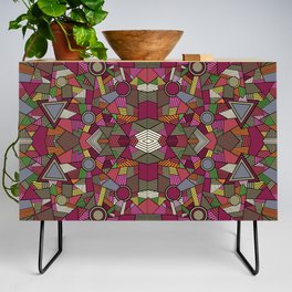 Complex Geometric Pattern  Credenza