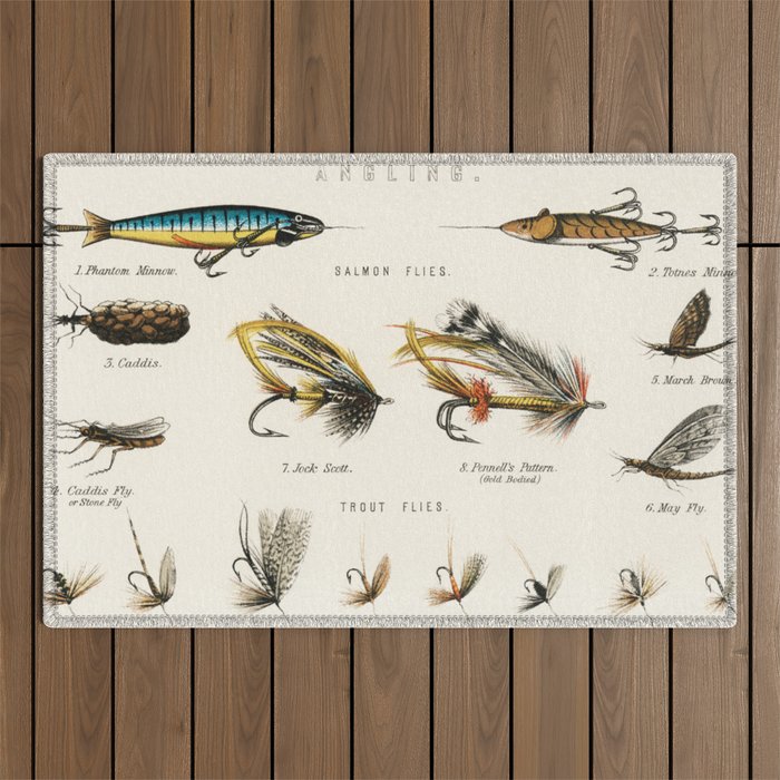 Angling Chart Outdoor Rug