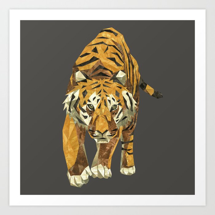 Tiger Walking Art Print