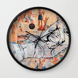 vintage ad painting Wall Clock