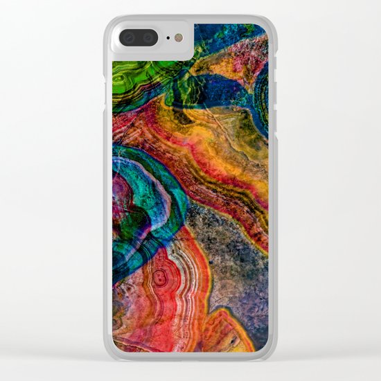 crystal marble Clear iPhone Case