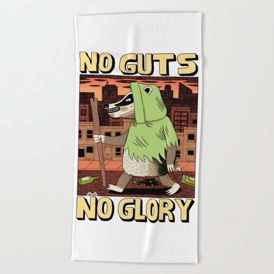 No Guts No Glory - Badger Beach Towel