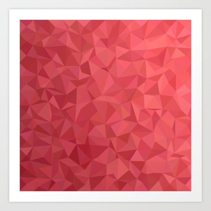 Mosaic Tile Geometrical Abstract Vector Polygon Art Print