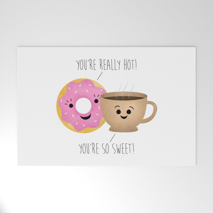 Donut and Coffee  |  Really Hot and So Sweet Welcome Mat