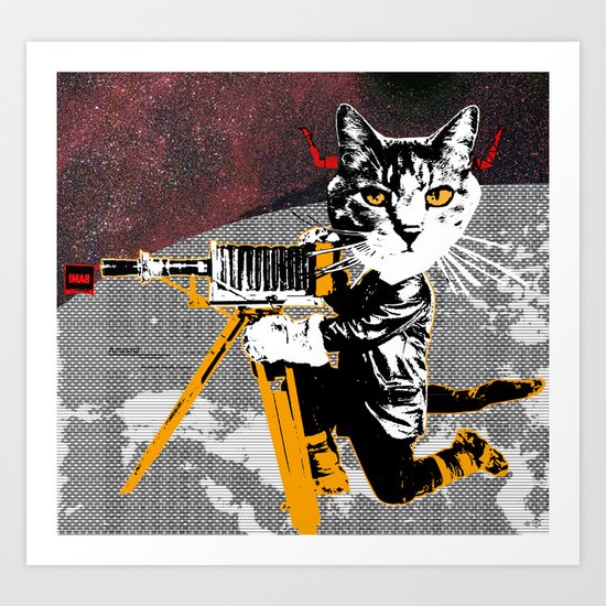 Cat Explorer 2 Art Print