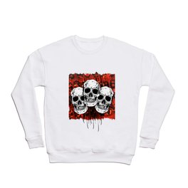 Skull Trio Dripping Crewneck Sweatshirt