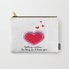 Love Text. Heart with Purple Outline. Dotted Red Hearts. Nothing Matters as long as I have You Carry-All Pouch | Valentineroomdecor, Hearts, Pop Art, Valentineposter, Bigheart, Heart, Valentineseason, Digital, Valentinewallart, Valentinedesign 