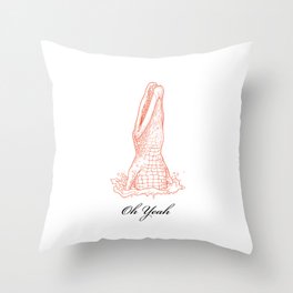 Oh Yeah - Orange Throw Pillow