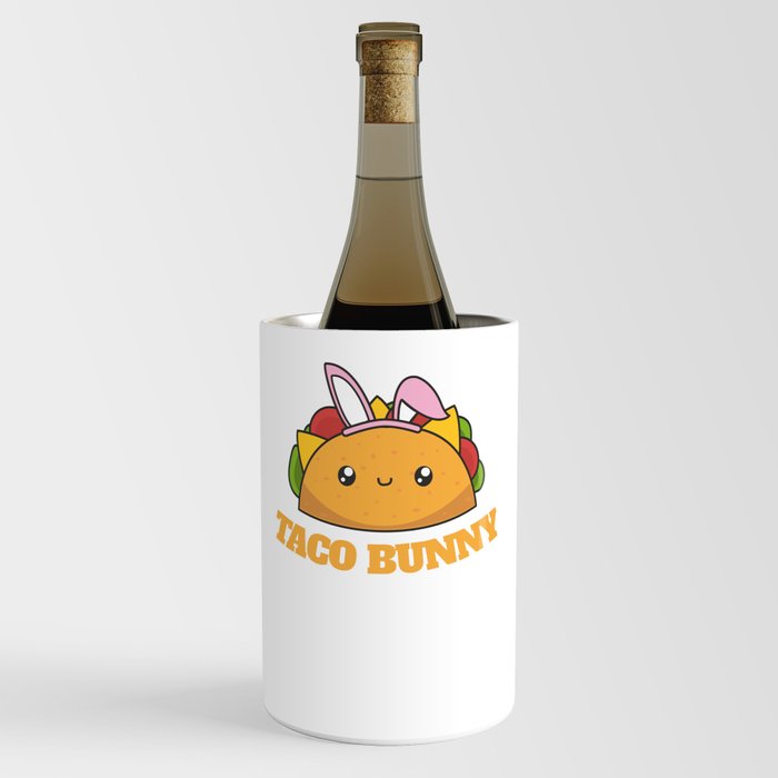Taco Bunny Easter Bunny Taco With Bunny Ears Wine Chiller