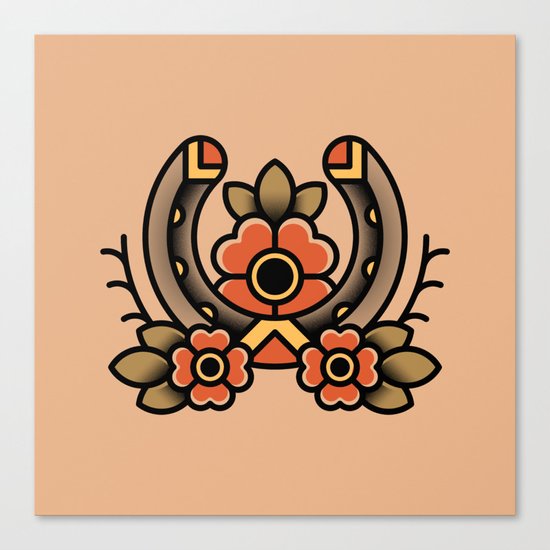 Horseshoe Tattoo Canvas Print
