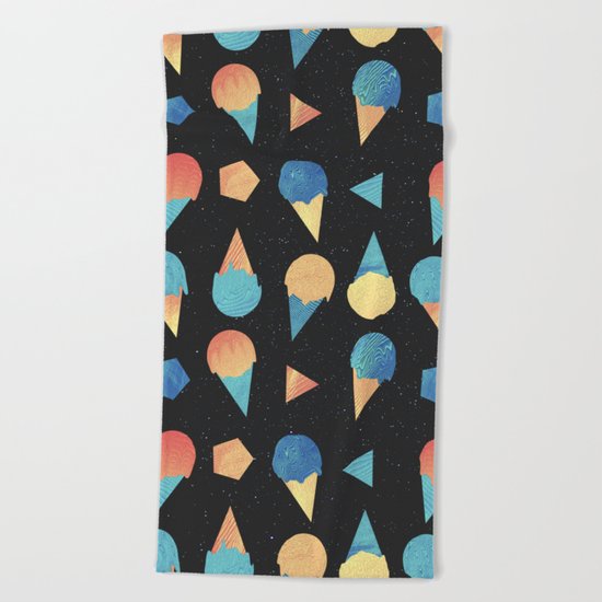 Cosmic Cream Beach Towel