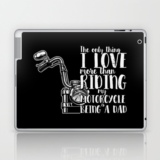 Motorcycle Riding Dad Laptop & iPad Skin