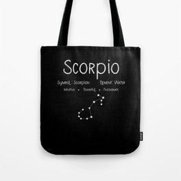 Scorpio Horoscope Astrology Star Sign Birthday Tote Bag