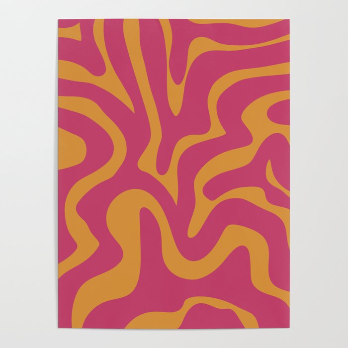 14 Abstract Liquid Swirly Shapes 220725 Valourine Digital Design Poster