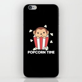 Monkey Popcorn Time Funny Animals In Fast Food iPhone Skin