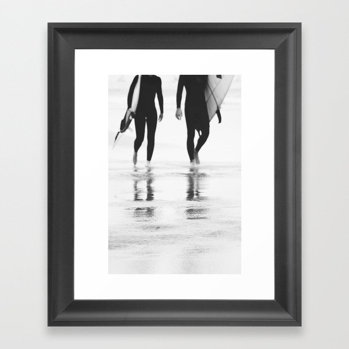 Catch a Wave lll  - abstract surf board photography - part of a series by Ingrid Beddoes Framed Art Print