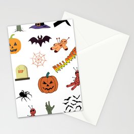 Cute Halloween Patterns Stationery Card