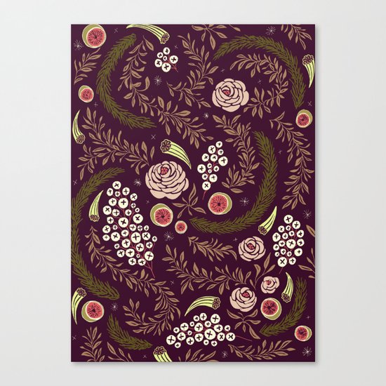 Autumn Walk Floral Canvas Print