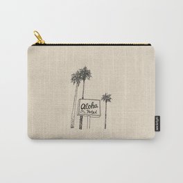 Aloha Hotel Carry-All Pouch | Hotel, Vacation, Aloha, Vintage, Palmtrees, Drawing, Motel, Alohahotel, Handdrawn, Curated 