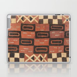 Antique Raffia Ethnic African Vintage Tribal Print, Congo Laptop Skin