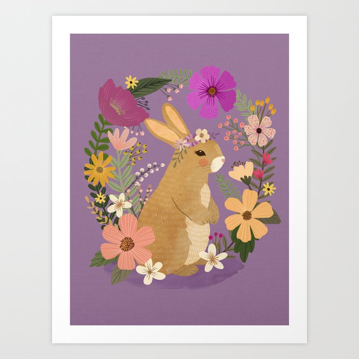 Cute Easter Bunny Art Print