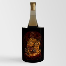 Scary Lion Horror Drawing Wine Chiller