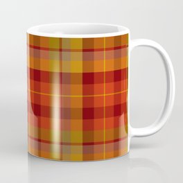 Plaid Check Stripe Pattern in Christmas Colors Coffee Mug