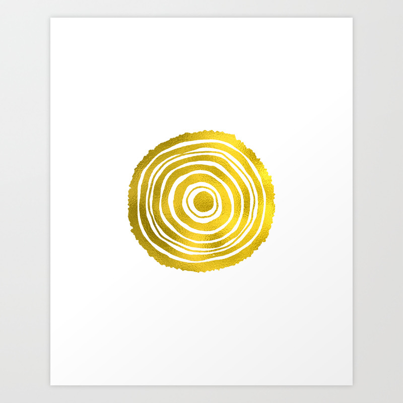 Tree Ring Print Wood Wall Art Tree Slice Woodland Art