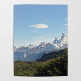 Argentina Photography - Mountains On The Border Between Argentina & Chile Poster
