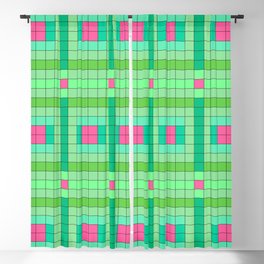 Checkboard Pattern Design Blackout Curtain