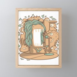Just sing (you don't have to be sad) Framed Mini Art Print