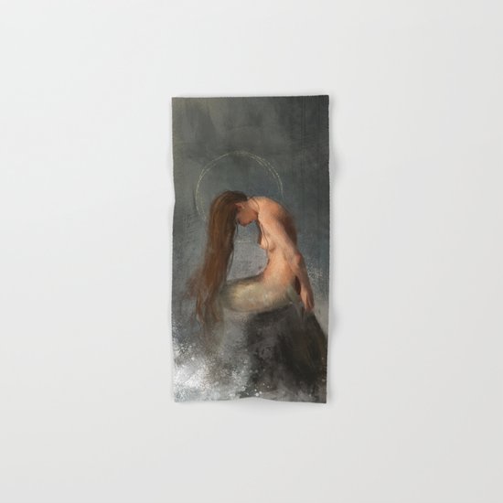 Pensive Mermaid Hand & Bath Towel