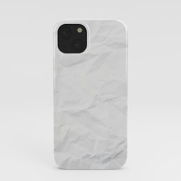 Texture Of Crumpled White Paper iPhone Case