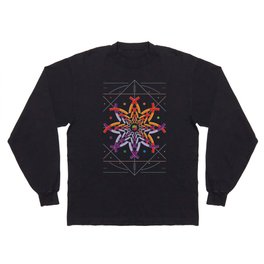Kaleidoscope Mandala Geometric Pattern Long Sleeve T-shirt