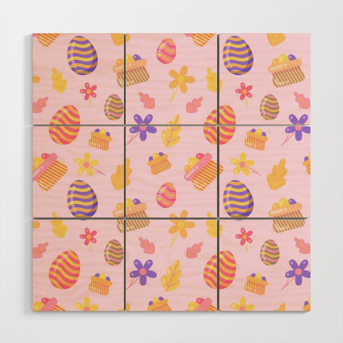 Happy Purple Easter Collection Wood Wall Art
