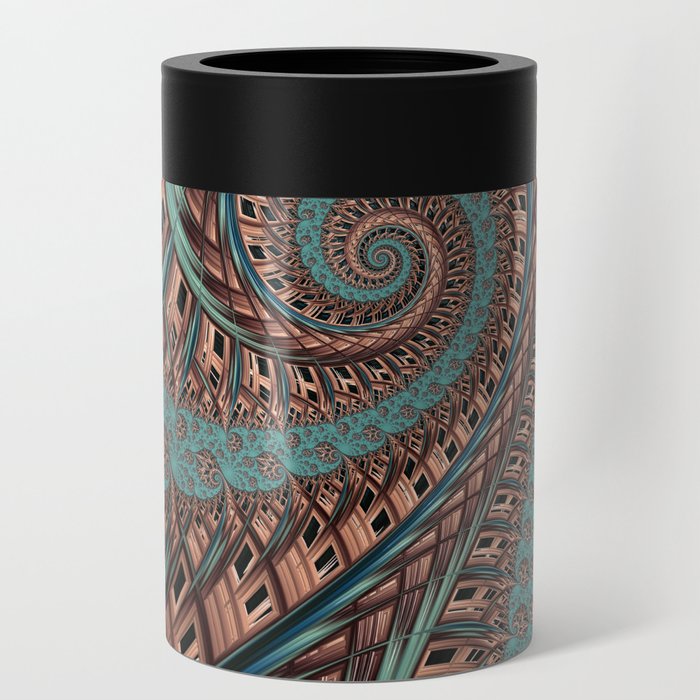 Copper Braid - Fractal Art  Can Cooler