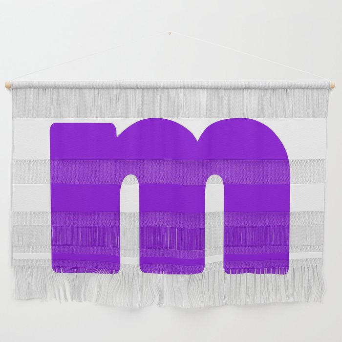 m (Violet & White Letter) Wall Hanging