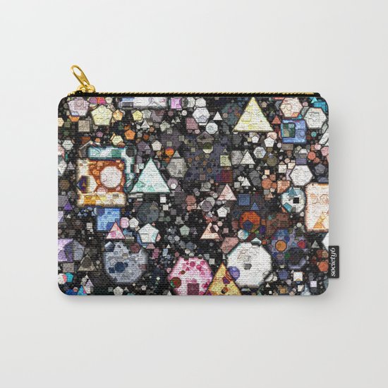 Colorful Layers of Geometric Shapes Carry-All Pouch